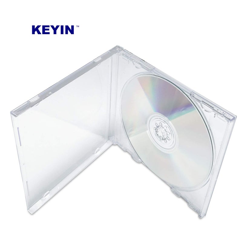KEYIN Standard Clear CD Jewel Case - Premium, 10 Pack - Image 5